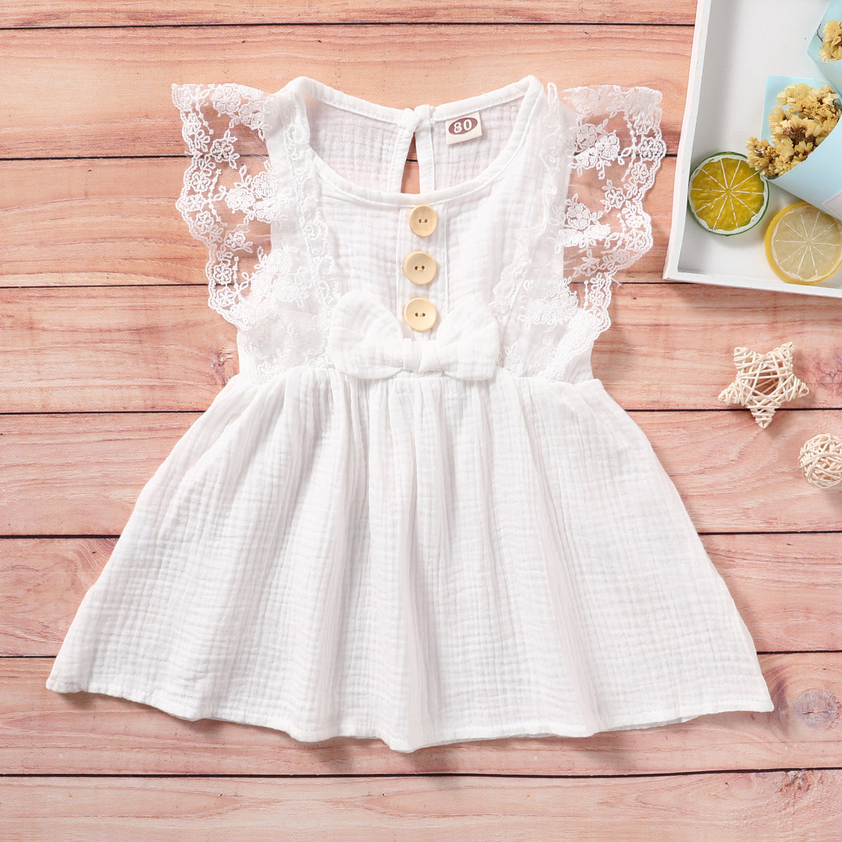 Summer Baby Dress Lace Princess Sleeveless ( Pack of 5 )