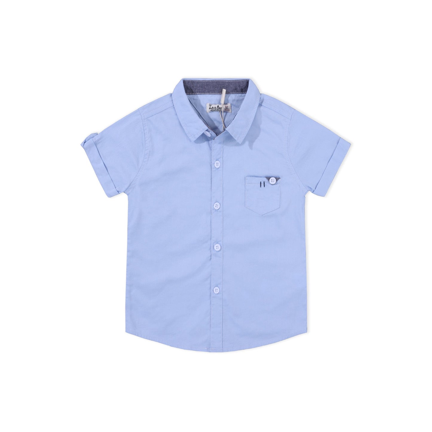 Cotton Tops French Button up Front Pocket Shirts for Kids Boy ( Pack of 5 )